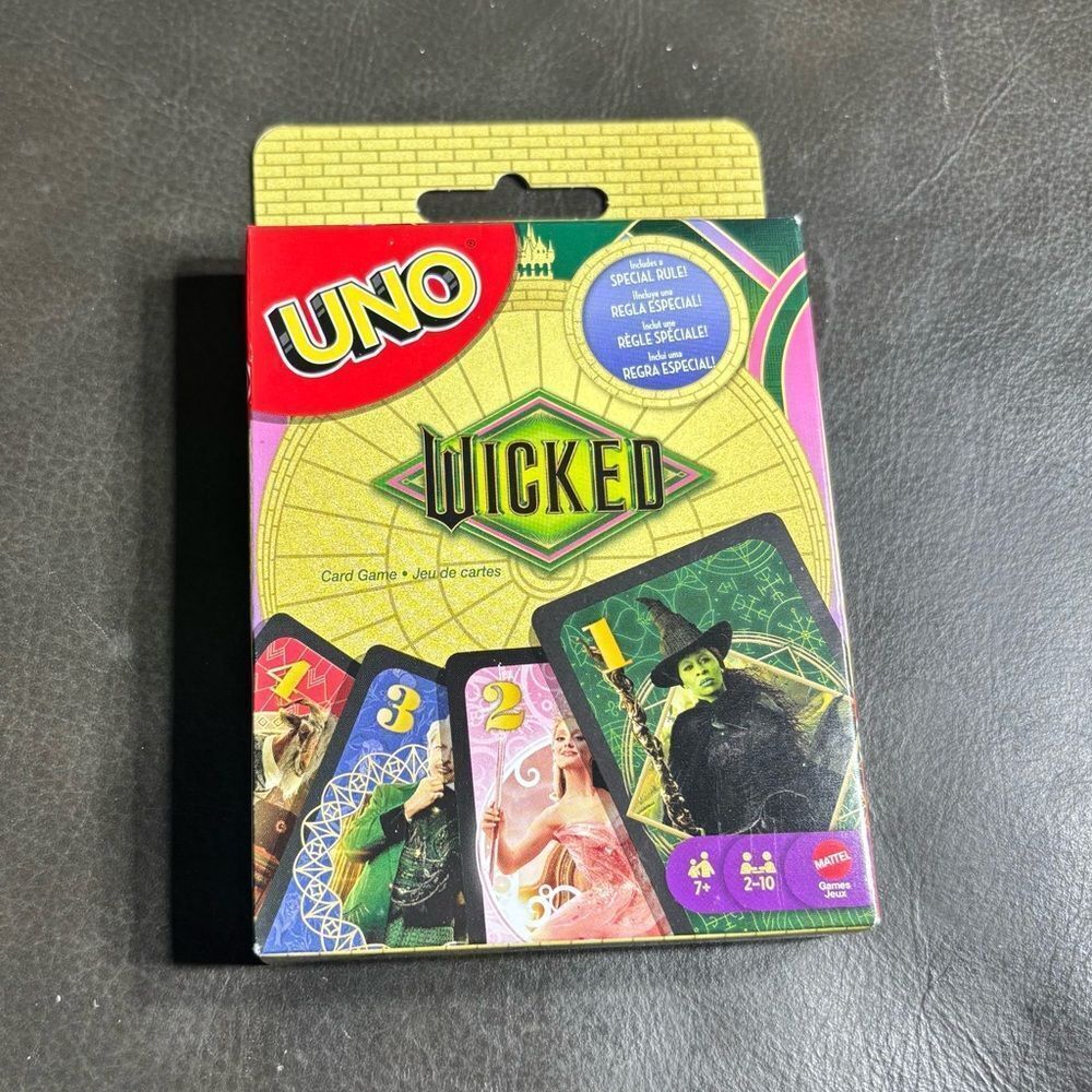 New UNO Wicked Edition Card Game - Green, Gold, Pink